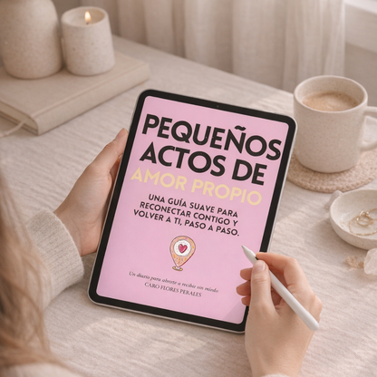 Diario de Autoestima: Pequeños Actos de Amor Propio:Una guía descargable para volver a ti, paso a paso. Con Diario de 21 Días para la Felicidad.